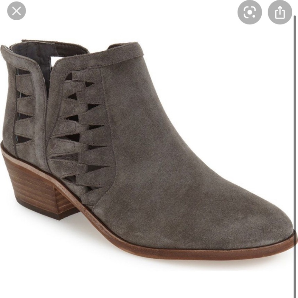 Vince Camuto Peera Cutout Bootie - Grey Suede
